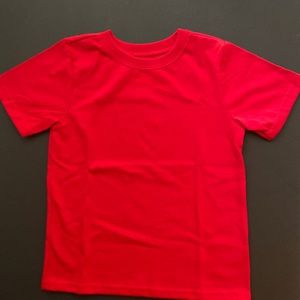Girls Red Short Sleeve Tee